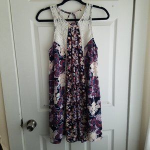 Medium floral and lace dress